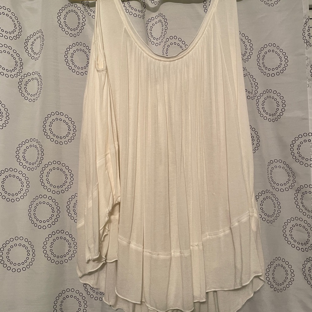 Free people oversized cold shoulder bell sleeve top